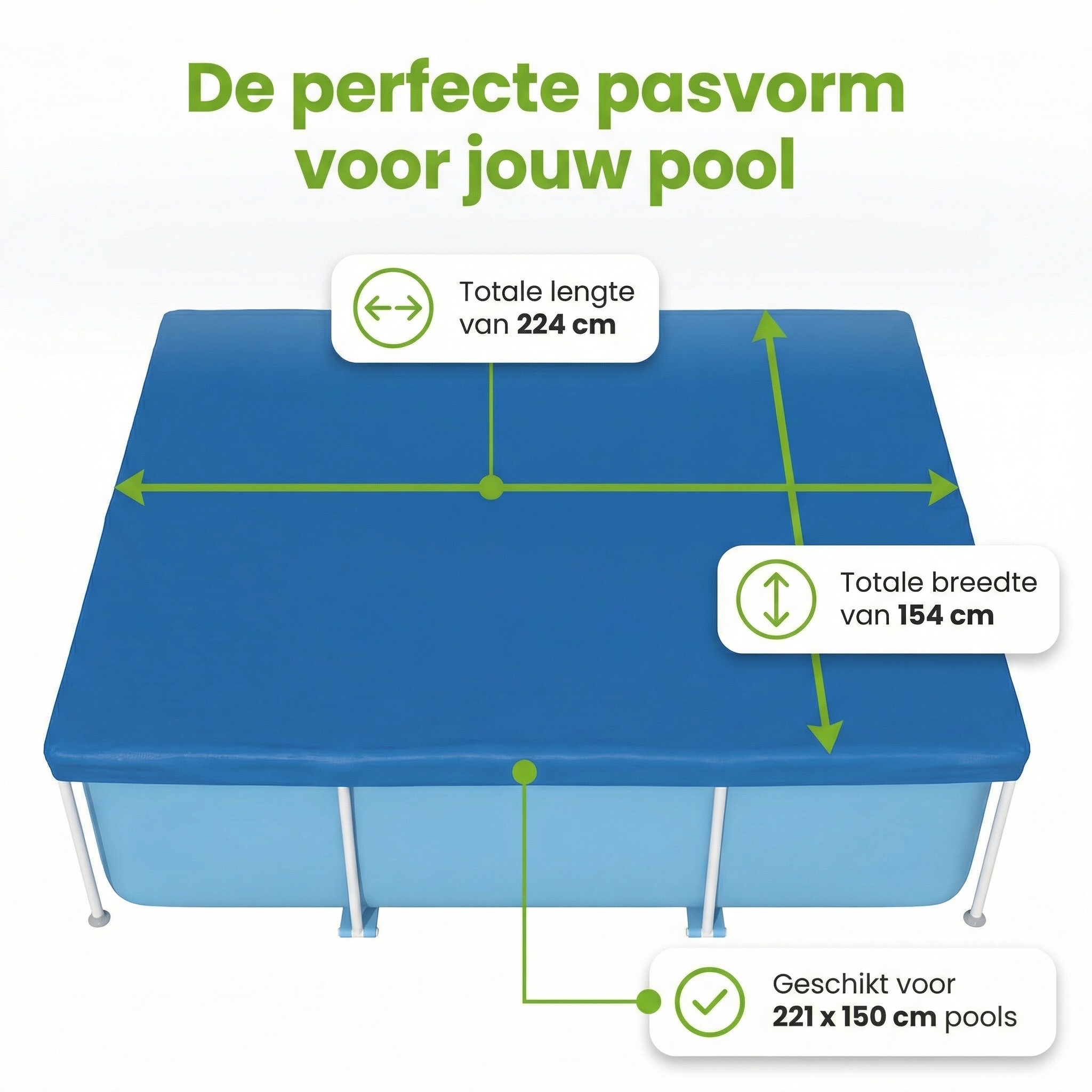 Bestway Frame afdekzeil - 221 x 150 cm - Obelink.nl