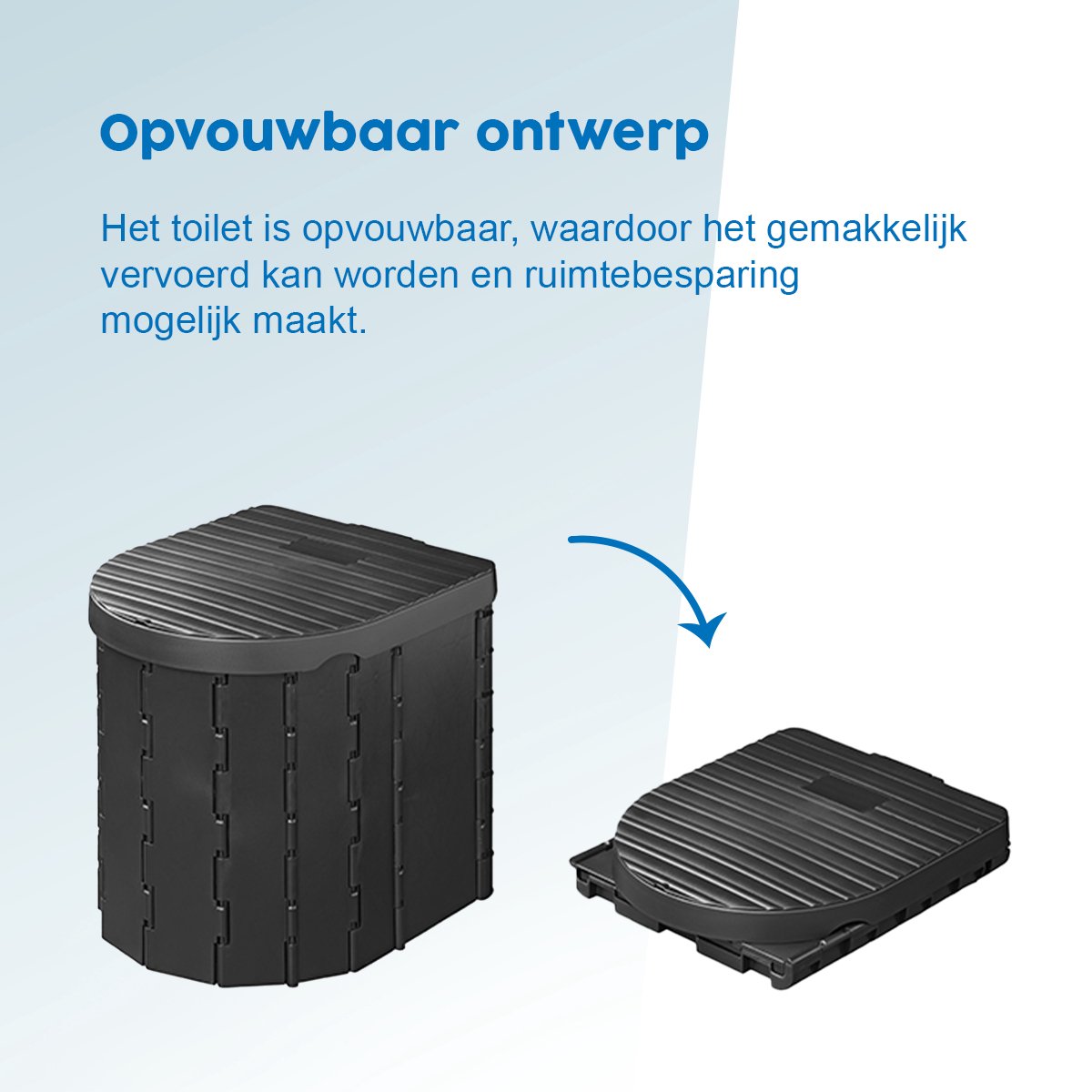 ViaMondo Opvouwbaar toilet met deksel