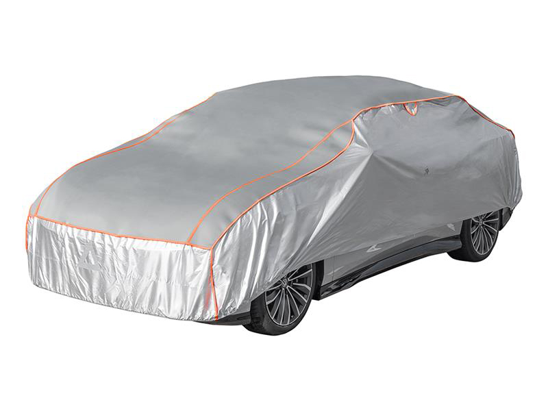 vidaXL Autohoes voor sedan hagelbescherming XL zilverkleurig en grijs, autohoes, autohoes buiten, afdekhoes auto, autobeschermhoes, auto beschermhoes