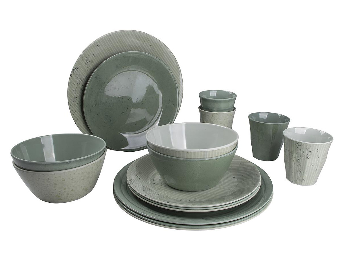 Camping servies voor 4 personen Ocean Blue van melamine picknick servies campingservies tafelservies Camping servies voor 4 personen Ocean Blue van melamine picknick servies campingservies tafelservies
