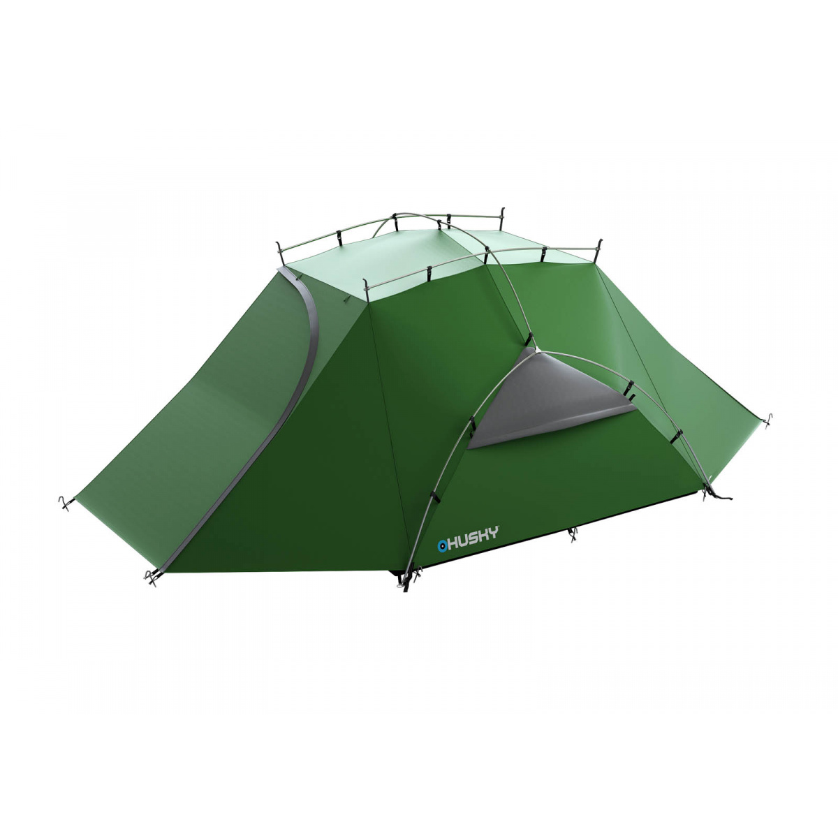 Husky Baron 3 extreem lichtgewicht tent - Green - Obelink.nl