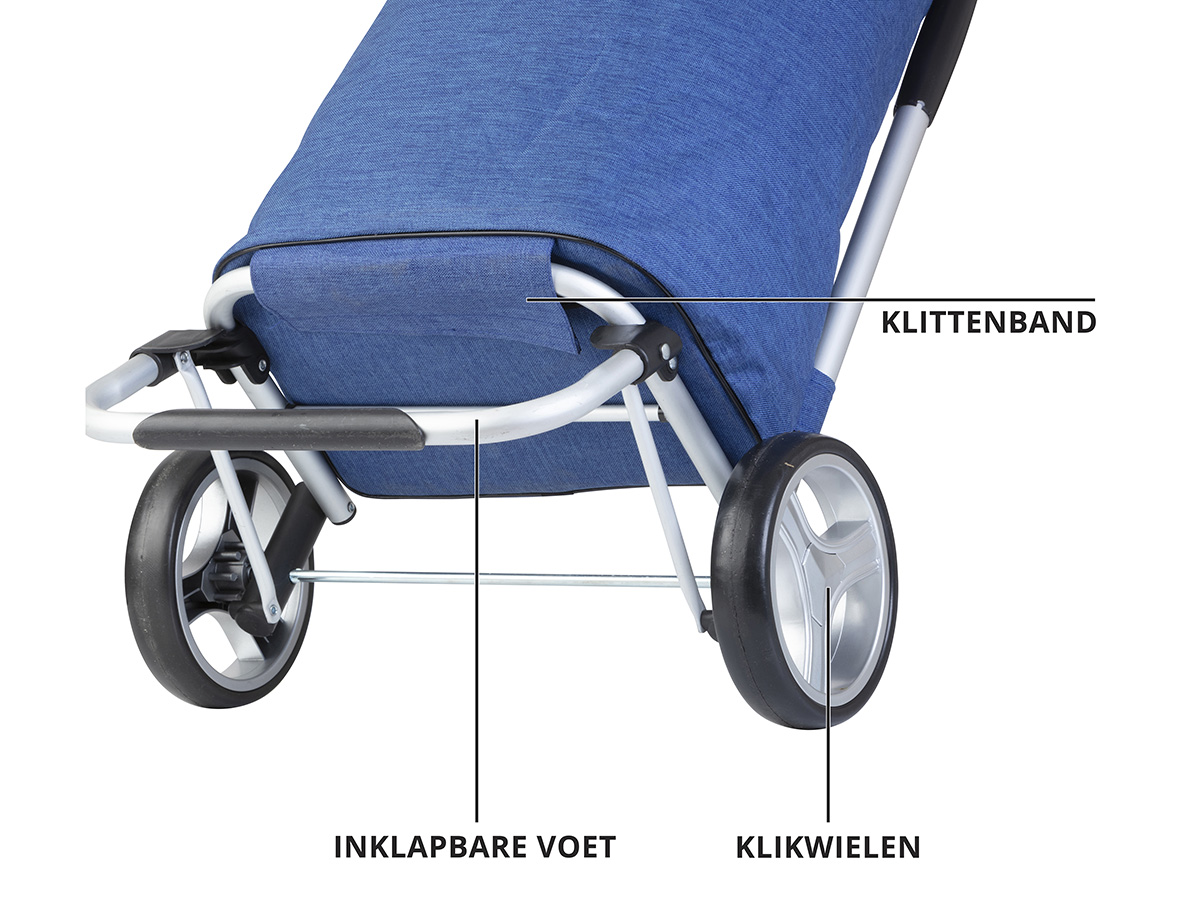 Kono Opvouwbare winkelwagen, lichtgewicht en waterdicht, 2-in-1 winkelwagentje met geïsoleerde koeltas, afneembare trap klimwagen voor boodschappen (Zwart-upgrade