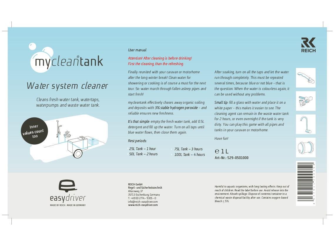 Reich Easydriver Watertank Reiniger 0,5 Liter | DE JONG Kampeer & Recreatie