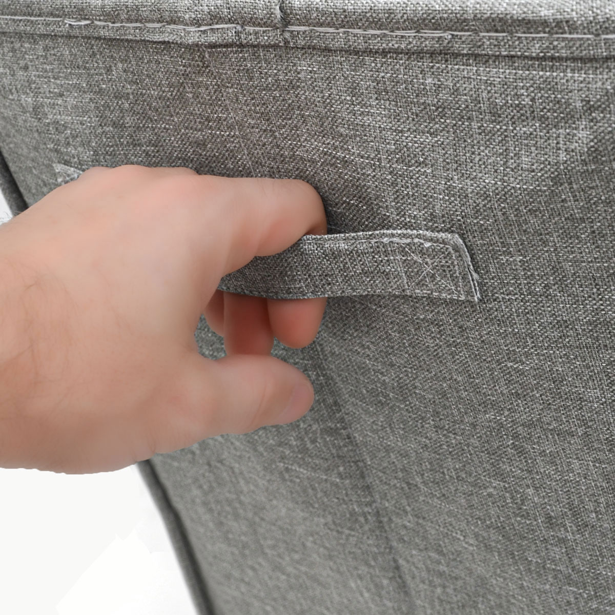 Stijlvolle Opbergmand Industriële Look DuneDesign 100L Vilten Wasmand – Opvouwbare XXL Tas Voor Speelgoed Of Was | Grijs Vilt 43x38x60 Cm 100L Opvouwbare Waszak