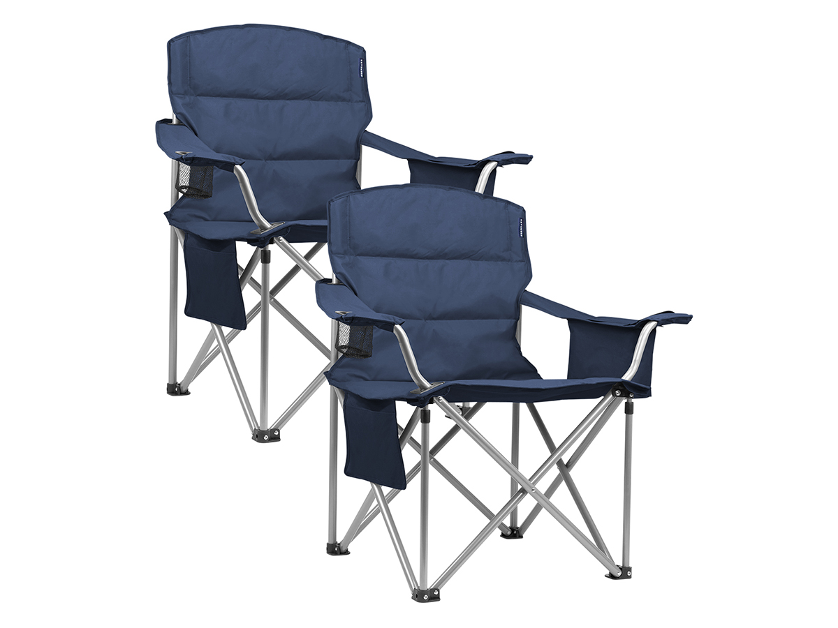 TRVLMORE set van 2 XL vouwstoelen - Blue - Obelink.nl