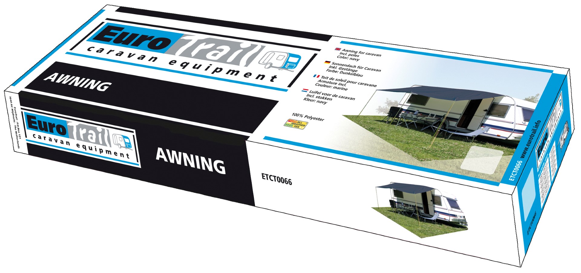 your GEAR Padua - raamluifel voor caravans | maten: 140/160/180/200 x 70 cm | 7 mm bies | UV 80 zonwering, campingluifel (grijs, 140 x 70 cm
