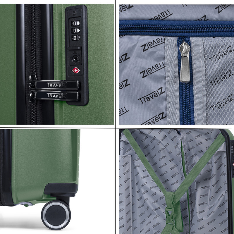 ティーグリーン TravelZ Swinger 55 cm handbagage koffer - Green - Obelink.nl