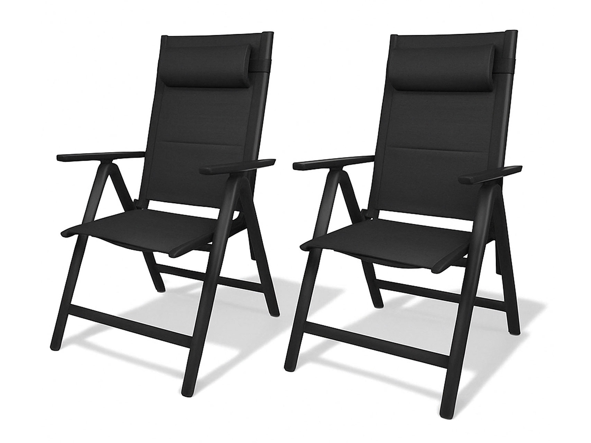 Loungestoel Queens | Zwart | Verstelbare tuinstoel