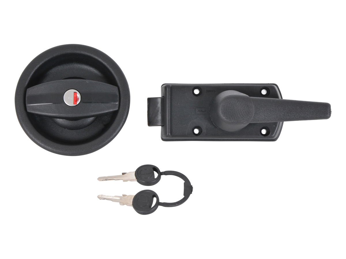 Deurslot Binnenslot Met Extra Flap - Voor Caravan, Camper En Boot (Zwart)