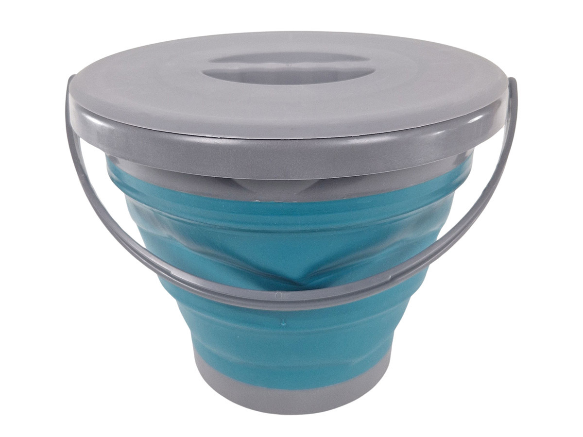 AKTIVE Opvouwbare Emmer 17 Liter Met Deksel - Compact Voor Camping & Thuis
