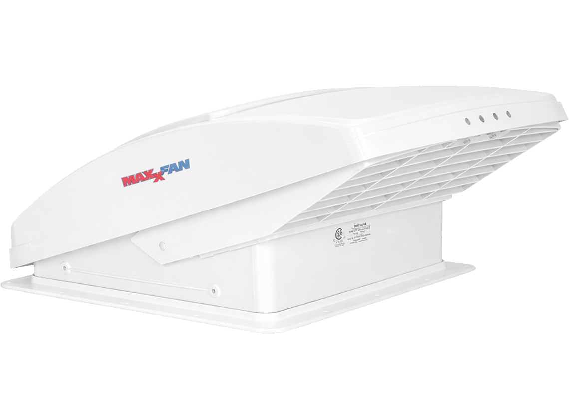 Maxxfan Deluxe dakluik met ventilator smoke - De kampeerspecialist