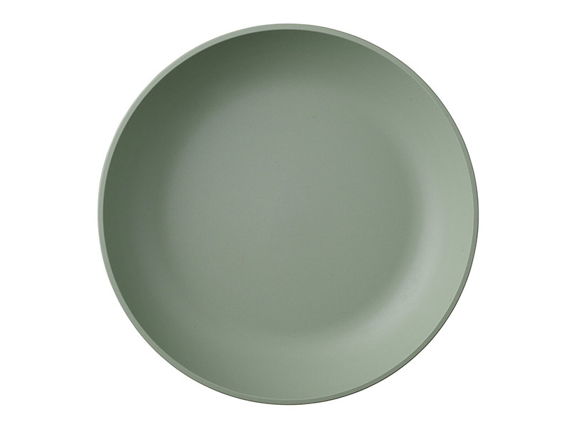 Mepal Silueta Eetbord, 4 stuks, vaatwasmachine- en magnetronbestendig, plastic, servies, 26 cm, groen (Nordic sage