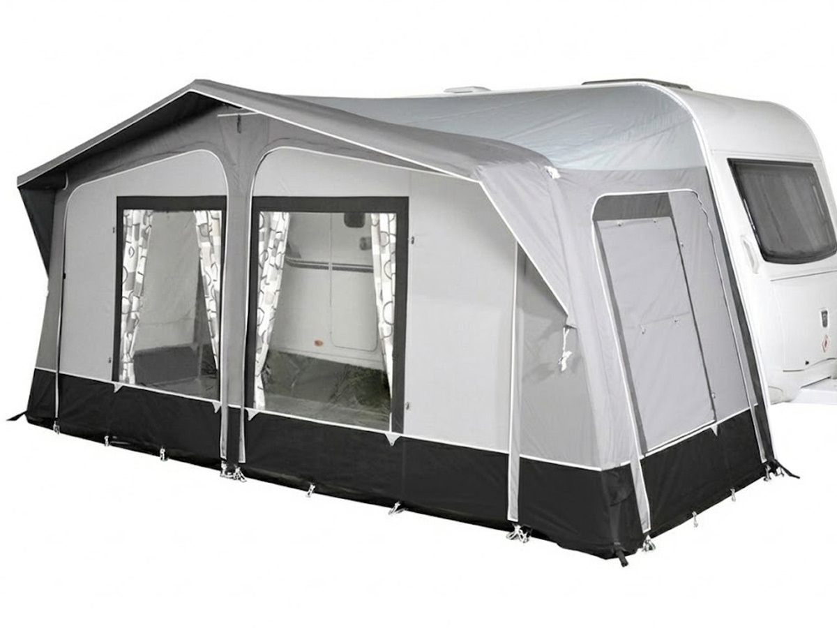 Voortent Caravan Met Rail 4 x 2,4 m (4-7 mm), Zonnezeil, Drie Zijden Voortent Caravan Met Rail 4 x 2,4 m (4-7 mm), Zonnezeil, Drie Zijden