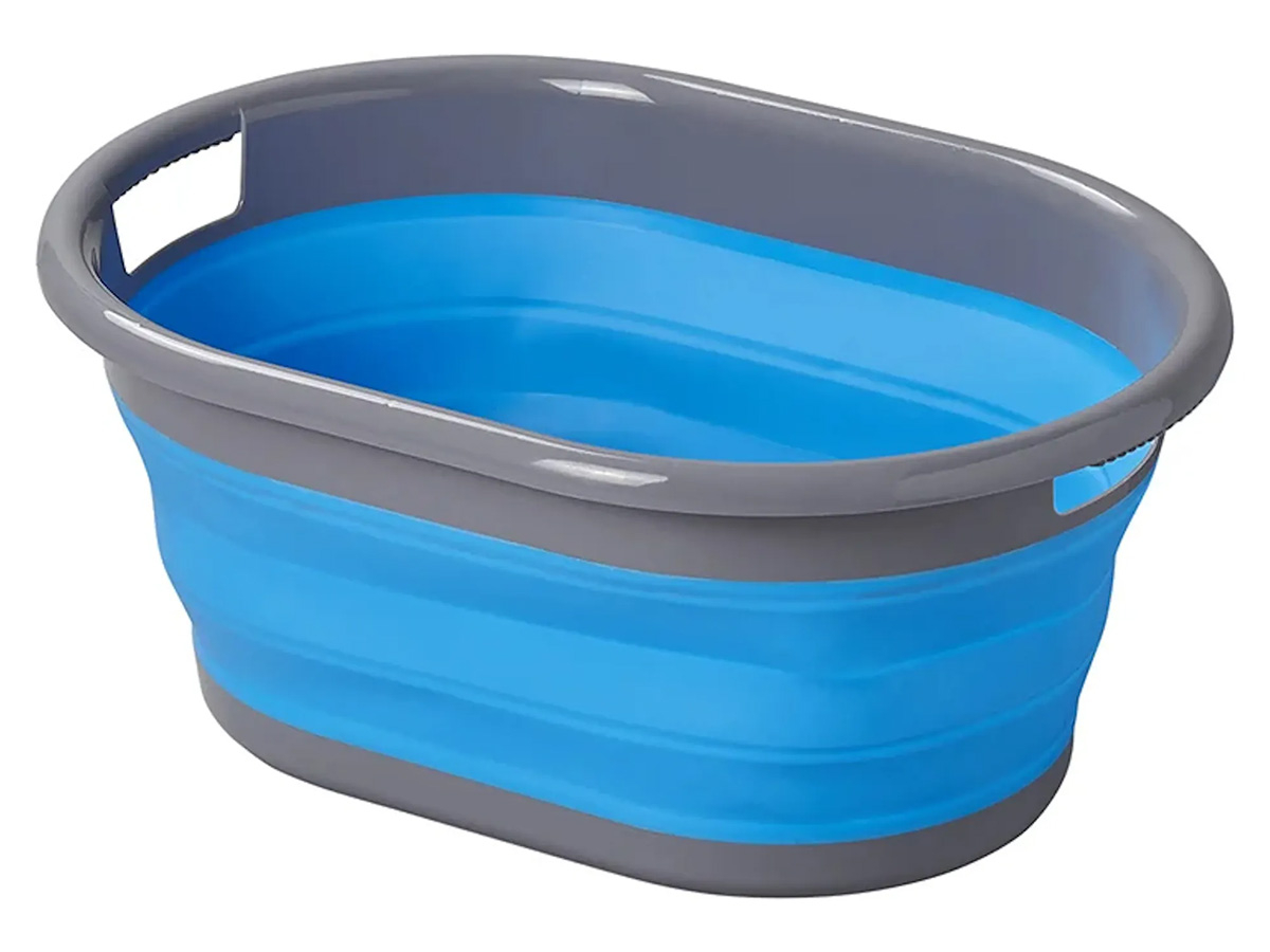 HENNEZ Opbergmand, 40 liter, opvouwbare wasmand, manden voor het