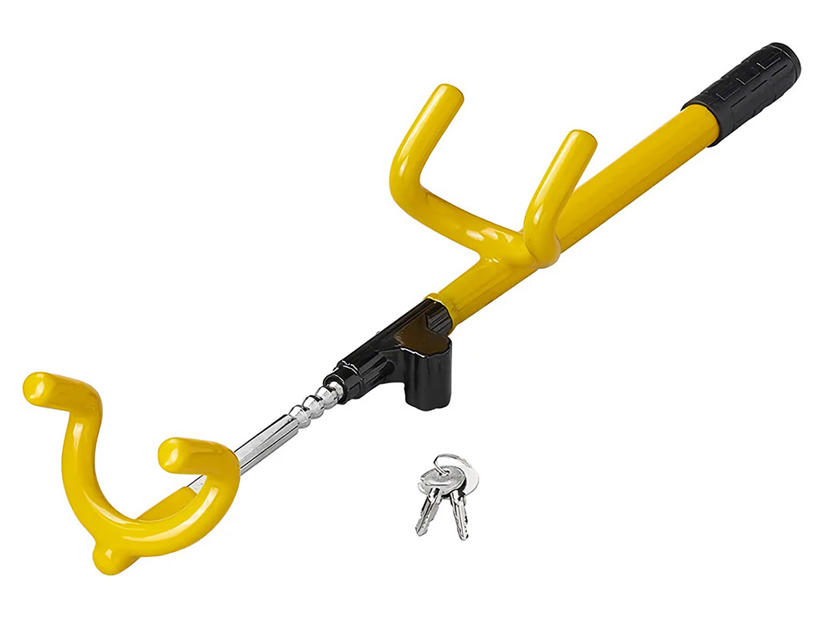 AutoSolo stuurwielslot - Verstelbare 42 cm stuurwielhouder - Universele pasvorm voor auto’s en vrachtwagens